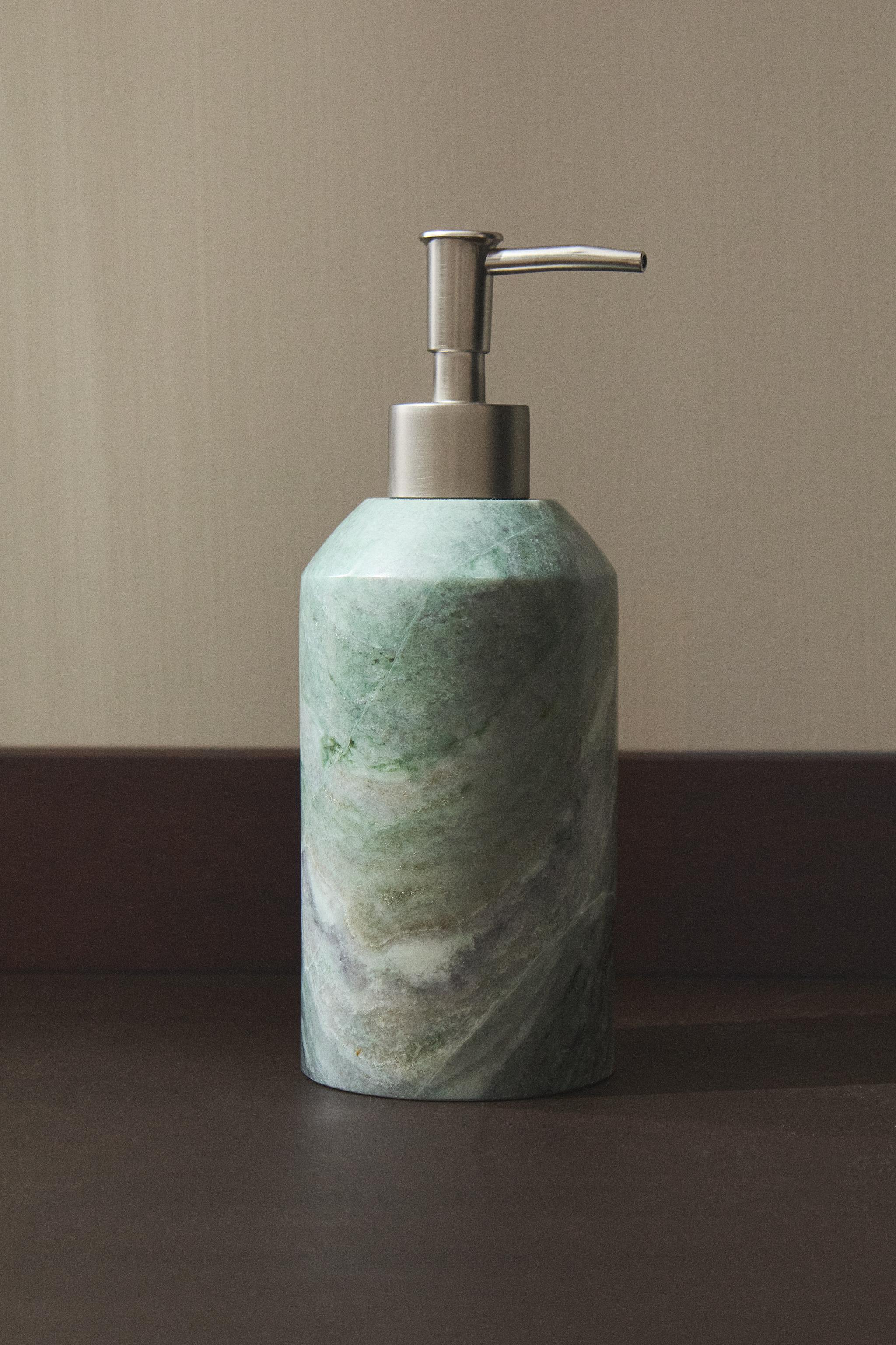 GREEN MARBLE SOAP DISPENSER